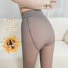 Verdickte Thermoleggings Damen Winter Fleece Samt Thermo Strumpfhose Hohe Taille Elastisch Sexy Durchscheinende Strumpfhose