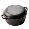 26cm Cast Iron Multi-Use Stew Pot with Double Handles and Flat Bottom