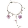 Pure Desire Wind Super Fairy Purple Flower Imitation Pearl Necklace Female Spring and Summer Atmosphere Sweet Temperament Choker Collarbone Chain