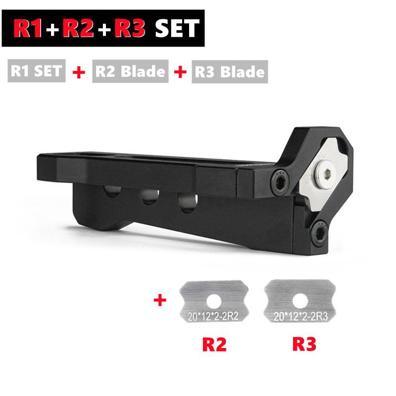 Quick Edge Deburring Trimmer - Handheld Woodworking Chamfer Tool - Manual Corner Arc Scraper for Fast Finishing and Smoothing