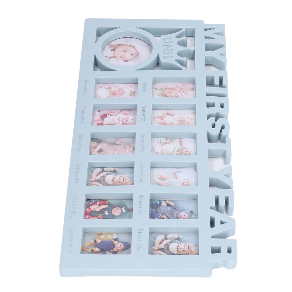 Newborn Photo Frame Durable Polished 12 Small Picture Frames Record Baby S Monthly Growth Baby Photo Frame for Gift
