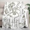 Tropical Beach Pattern Flannel Blanket - Soft, Warm, Versatile for Sofa, Bed, Office & Travel - Machine Washable, Comfortable All Seasons, Polyester,