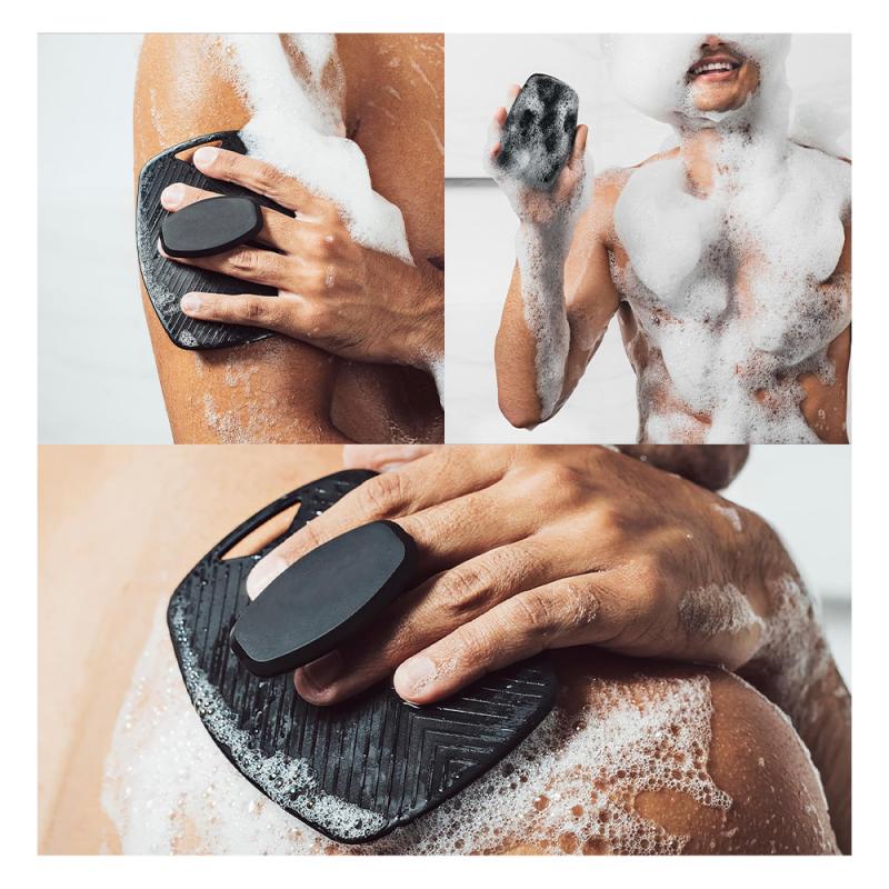 Perie exfoliantă din silicon, curățător fără alunecare, mâner, scrubber pentru corp, curăță și masează pielea, accesorii pentru baie, perie de baie