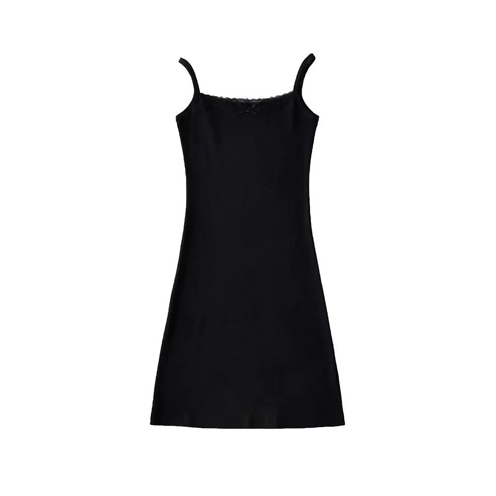 Solid Color Camisole Dress, Dark European And American Style, Solid Color Slim Fit Skirt, Hip Hugging Skirt, European And American Short Skirt