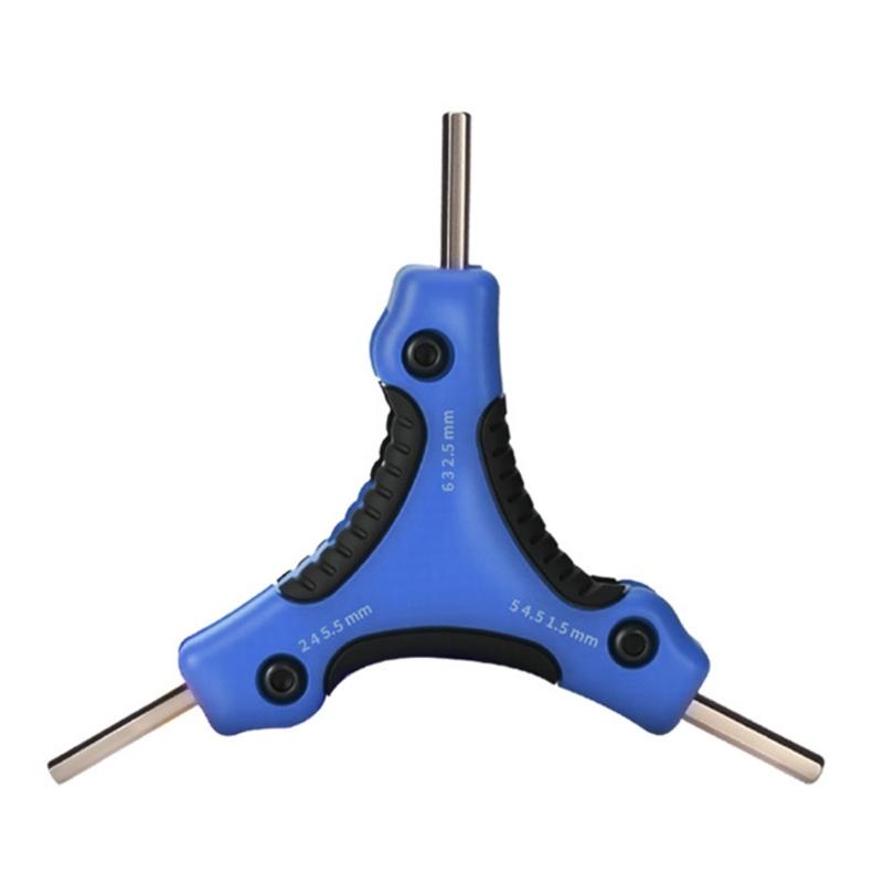Compact Y Shaped Hex Key Tool High Strength Carbon Steel Ergonomic Grip For DIY Projects And Outdoor Riders