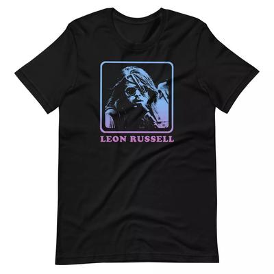 LEON RUSSELL Vintage Music Retro Black Tee Short-Sleeve Unisex T-Shirt