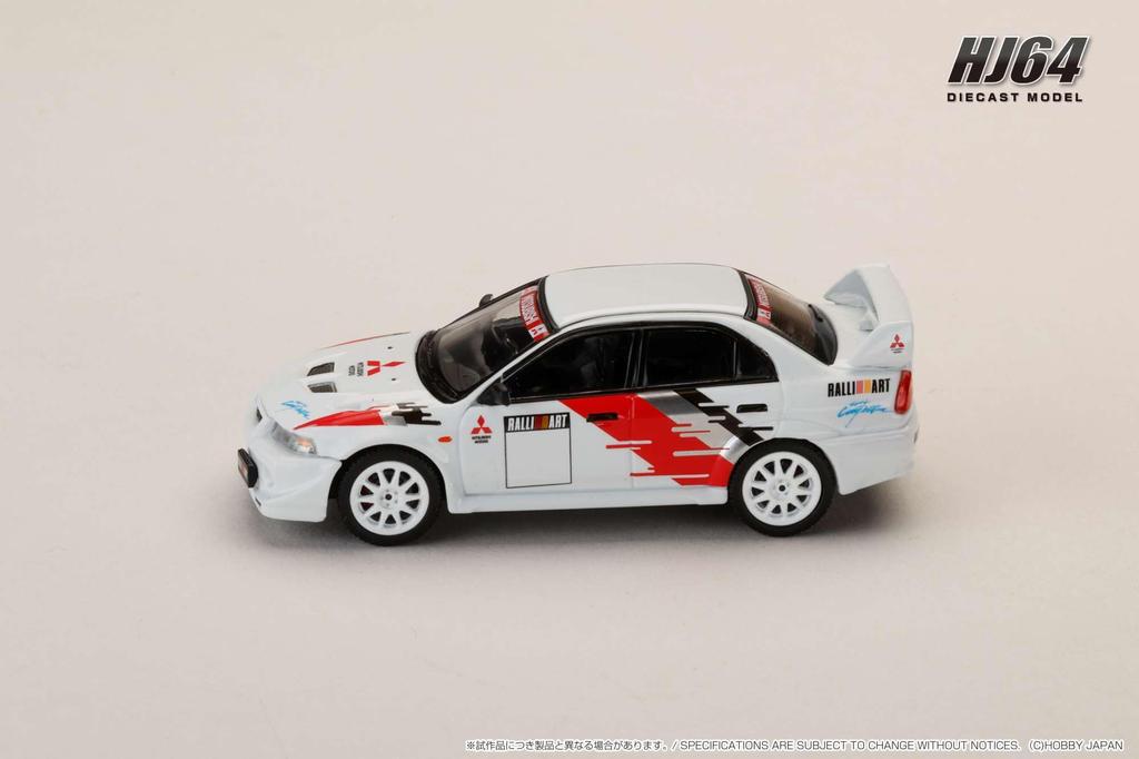 Mitsubishi LANCER RS EVOLUTION 6 2000 RALLIART White 1/64 (CP9A)