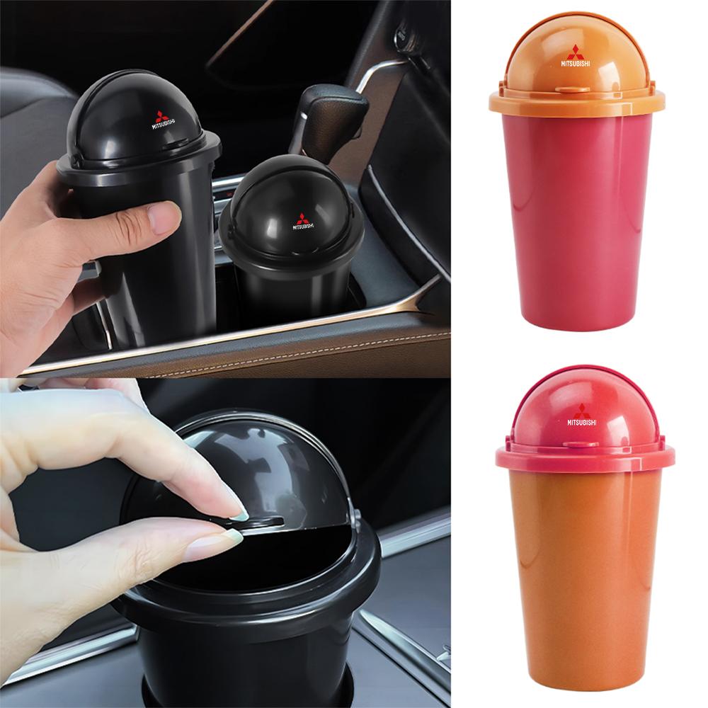 nlvc3 Car Trash Can Side Door Drink Holder Seat Back Hanging Trash Storage Bin For Mitsubishi Ralliart Space Star Cross Eclipse Lancer