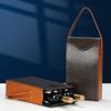 1 Stück Rotwein-Verpackungstasche Box Tragbare Leder-Geschenktasche Einzel-/Doppelgriff Champagnerflaschen-Verpackungskartons Handtasche
