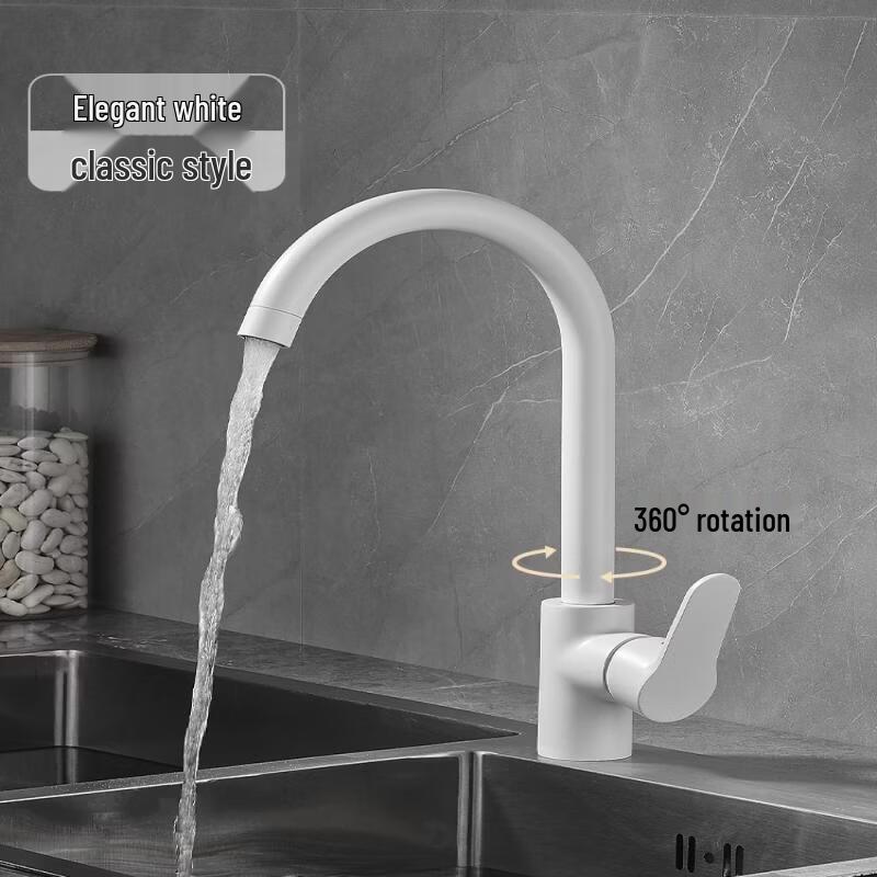 

TLXT White Hot & Cold Kitchen Faucet