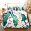 Peacock Duvet Cover King Size Pretty Animal Pattern Bedding Set Peacock Feather Printed Decor with Pillowcase for Girl Kid Adult