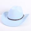Popular European and American fashion OL style one-word cowboy hat men's and women's high-end top hat jazz hat felt hat