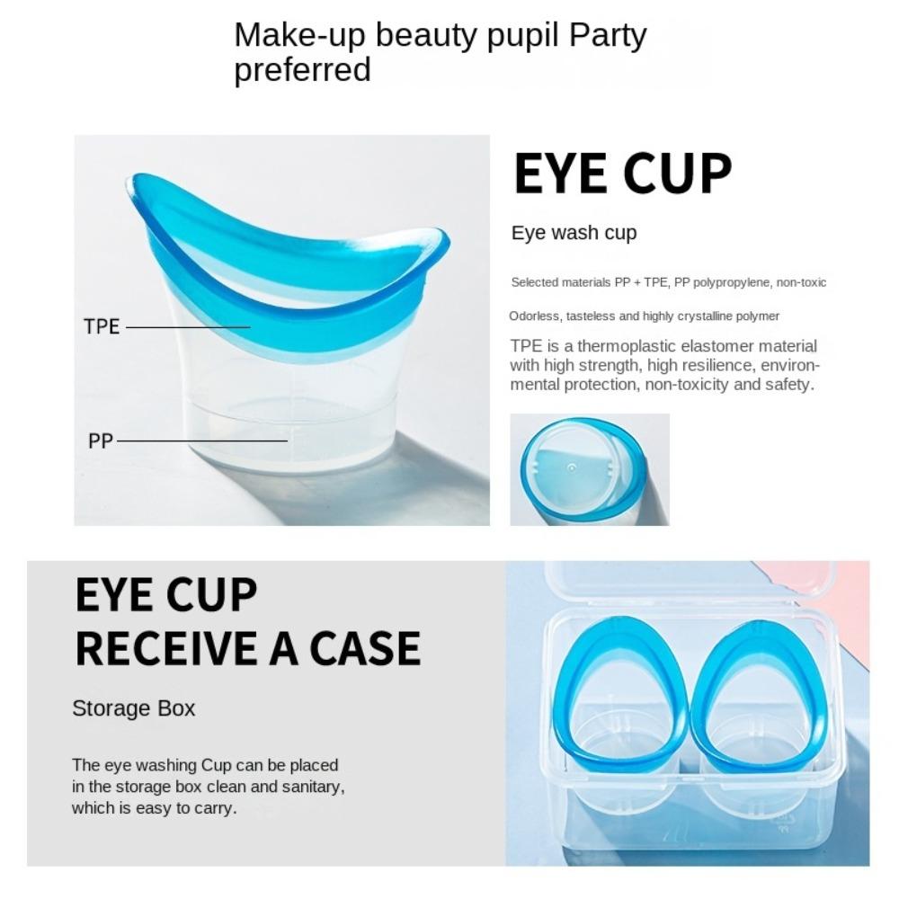 Resuable Eye Bath Cup Silicone Eyes Cleaner Eyewash Cup  Elderly Women Men Children