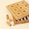 Mini Schachbrett aus Holz Brettspiel Schachbrett Pädagogisch Reise Backgammon Dame Intelligenz verbessern Tragbar