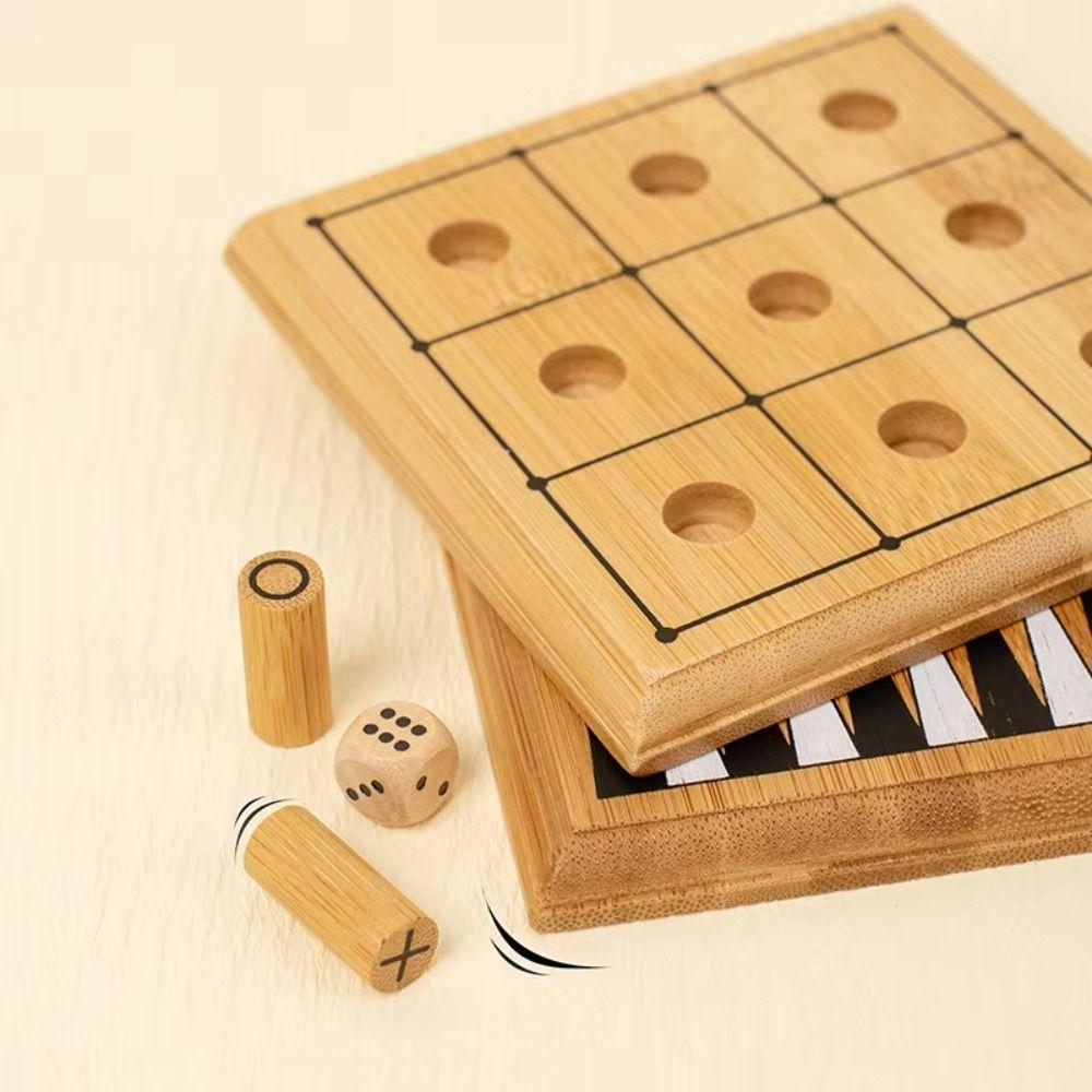 Wooden Travel Backgammon Checkers Educational International Chess Game  Creative Fun Gifts