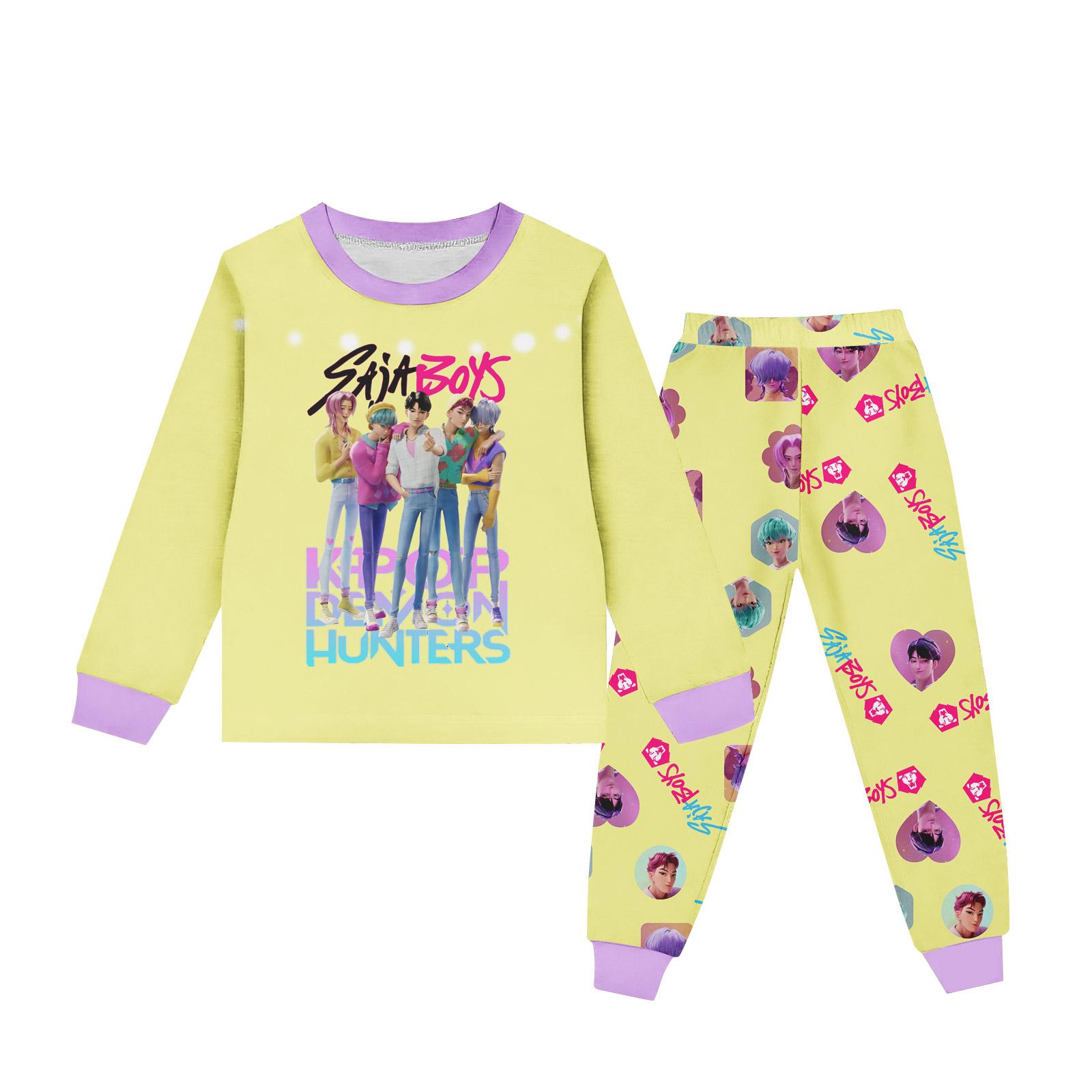 

Детский костюм с круглым вырезом и длинными рукавами в стиле мультфильма 4 жёлтый