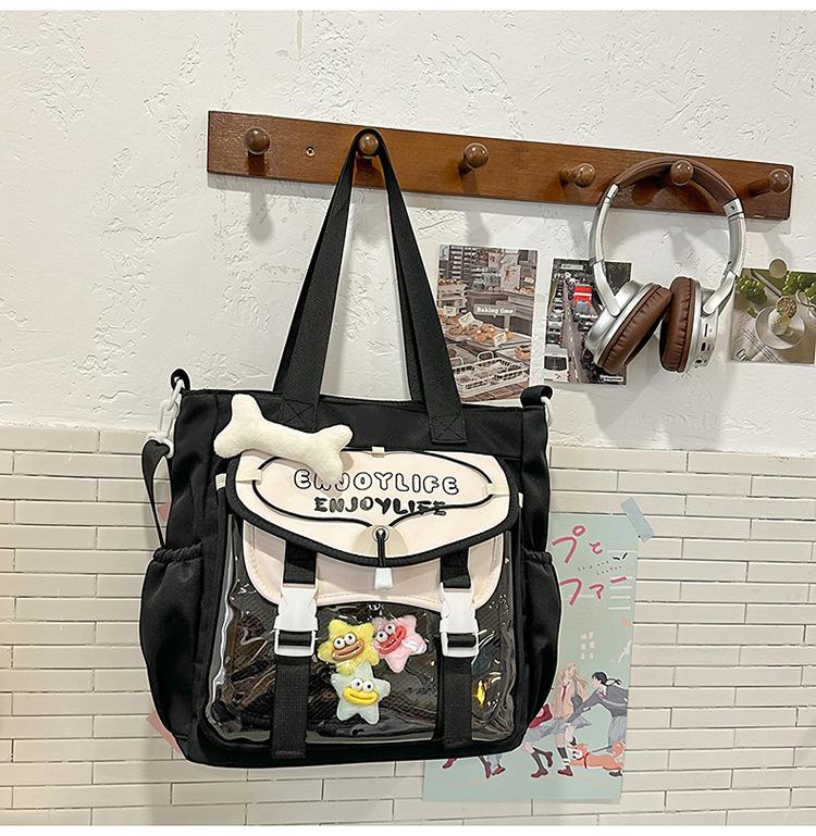 School Bag 2025 New Small Fresh High Value Simple Cute Versatile Large Capacity School Bag Casual Sweet Make-up Bag