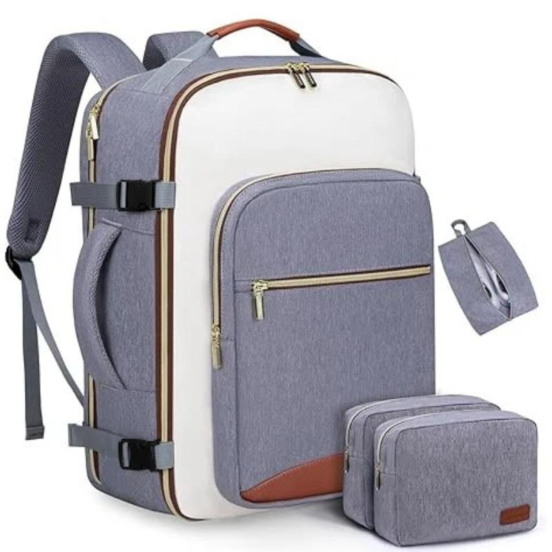 Spot Cross Border Color Contrast Multi Piece Backpack Large Capacity Storage Bag Business Travel Luggage Essential Travel Backpa