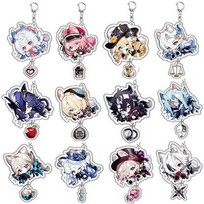 Project Anime Keychain for Fontaine and Natlan Characters Sigewinne Charlotte Navia Neuvillette Clorinde Freminet Keyrings