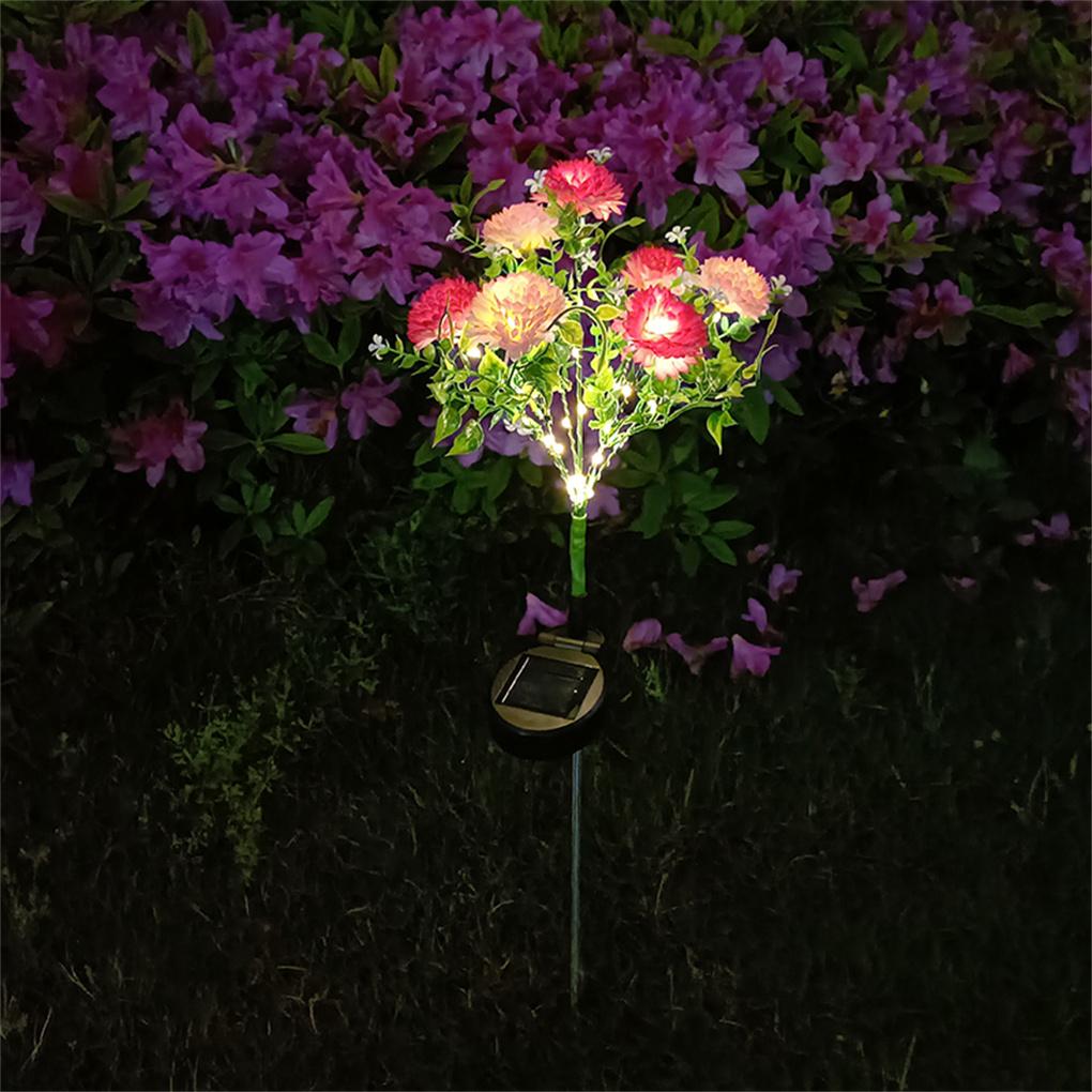 Solar Powered Flower Lights Solar Rose Grass Light Outdoor Lawn Decorative Lights Courtyard Garden