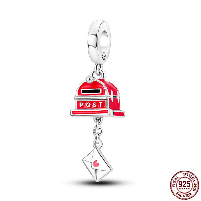 Fits Original Red Colorful Charmscopper Love Heart Bike Travel Race Car For Women Bracelet Christmas Gift Beads Diy Jewelry