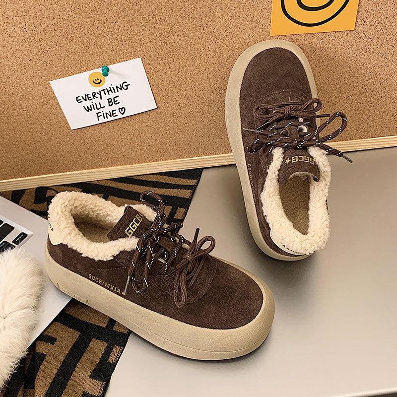 

Женские туфли Maillard Frosted Leather Double Lace, коллекция осень 2024 г.: Толстая мягкая подошва, ретро-белый универсальный дизайн Size 36