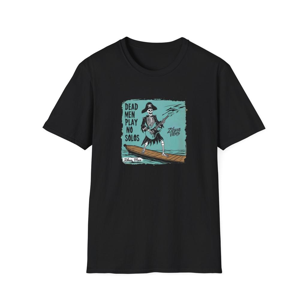 Skeleton Rock Band T-Shirt Skull Guitar Tee Vintage Punk