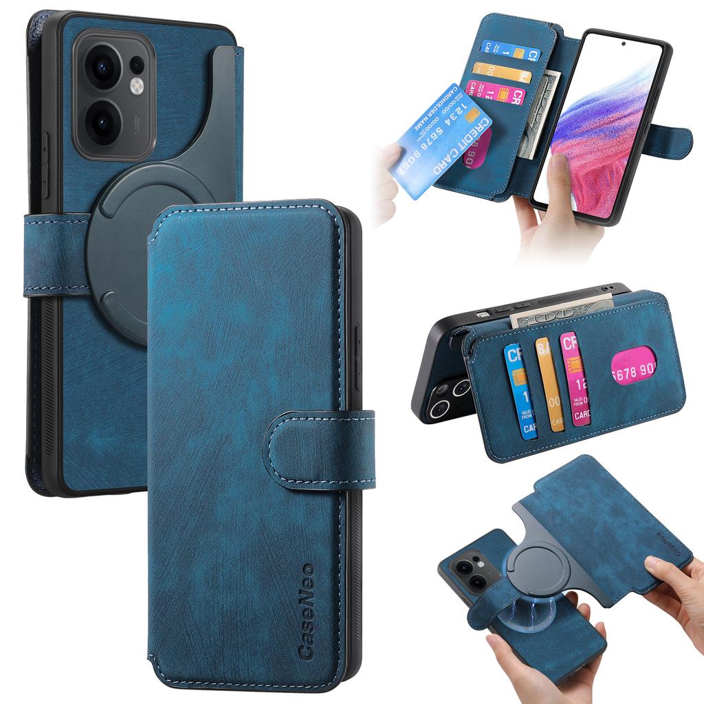 For Oppo Reno13 F 5G Magnetic Case CASENEO Detachable Leather Phone Wallet Cover