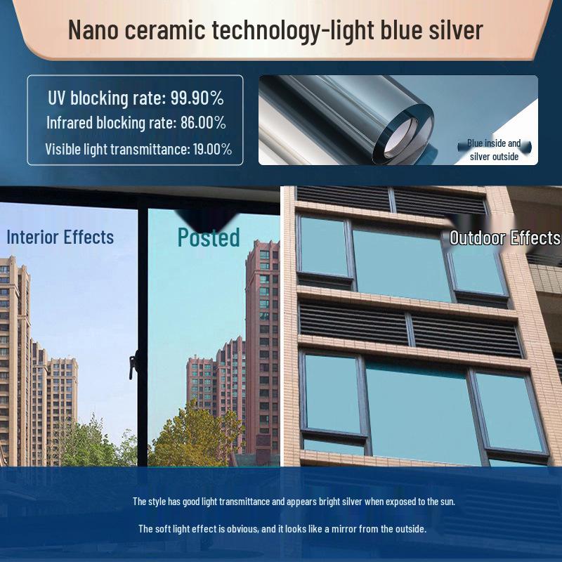 One-Way Heat Insulation and Privacy Window Film