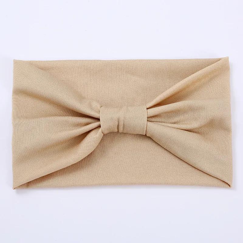 Head Band Women Hair Accessories Solid Wide Headband Bowknot Turbans Wash Face Make-up Hair Band Sports Running Yoga Headbands