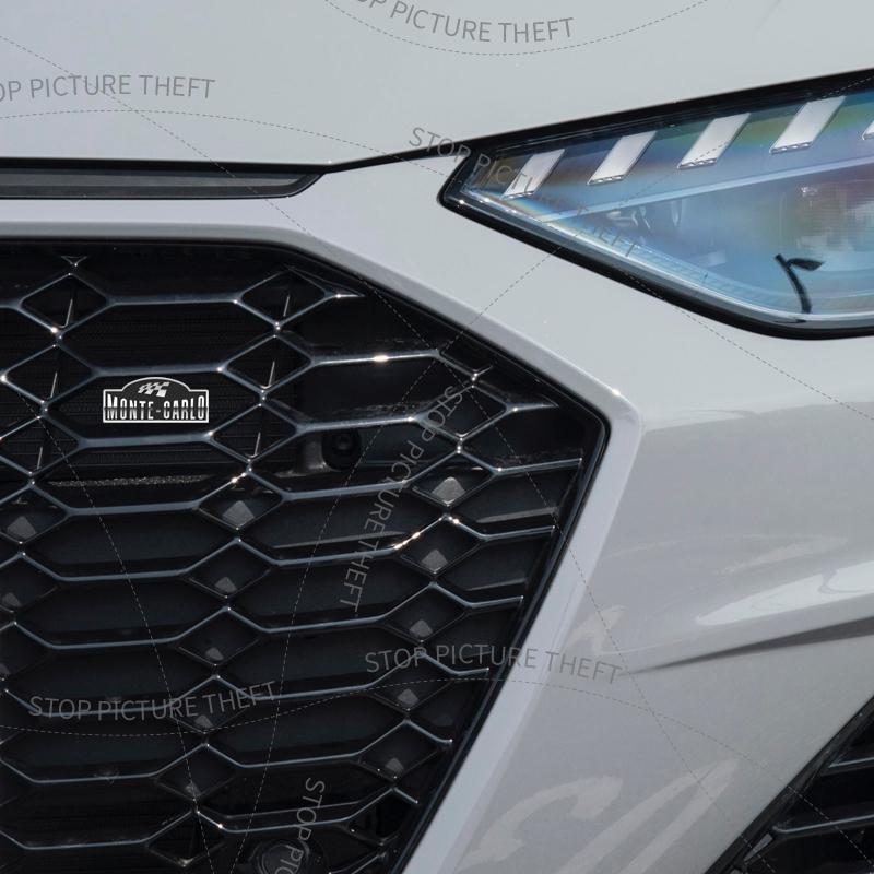 1Pc 3D Metal Monte Carlo Logo Grille Emblem Badge Car Rear Tail Bumper Trunk Sticker For Octavia Fabia Kodiaq Yeti Superb