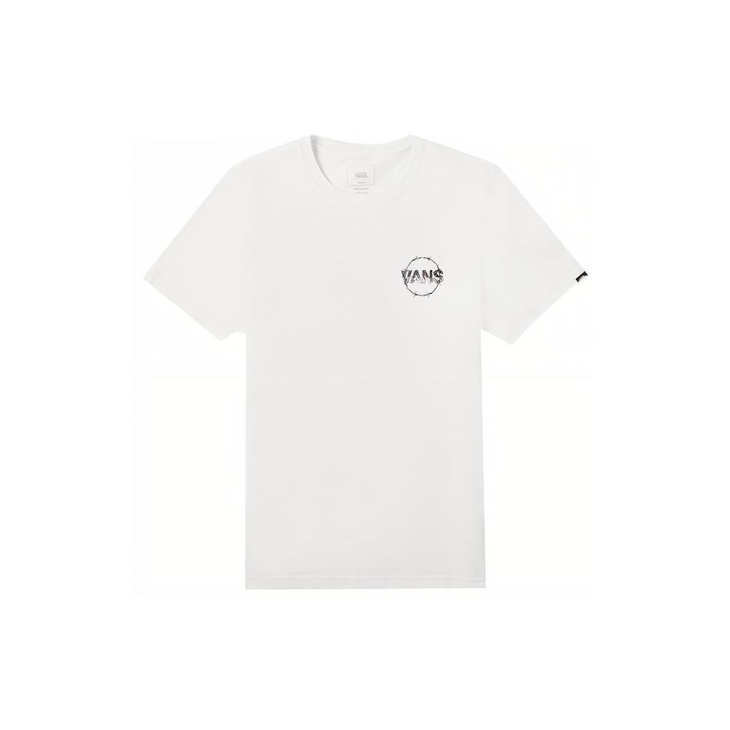 Vans Back Print Personality Short Sleeve T-Shirt Unisex Tops White VN0A4P5AWHT