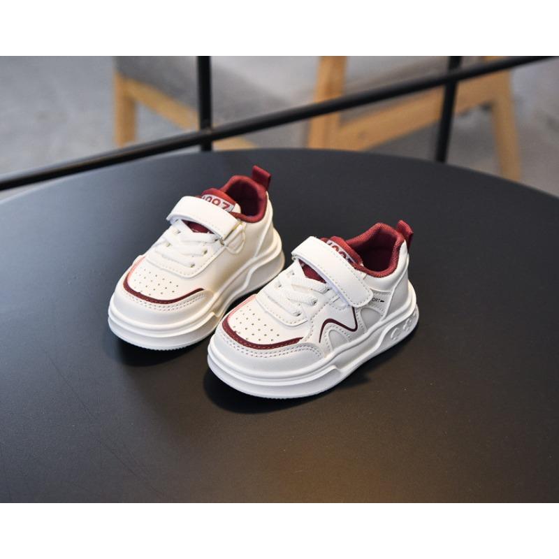 Autumn New Arrivals Children's Leather Sneakers, Boys' Sports Shoes, Korean-Style Soft-Sole Girls' White Sneakers.