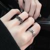 Niche Design Ring Opening High Sense Cold Wind Dark Personality French Lava Metal Index Finger Ring