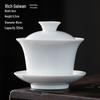 Dehua High White Porcelain Gaiwan Tea Set (Set of 3)
