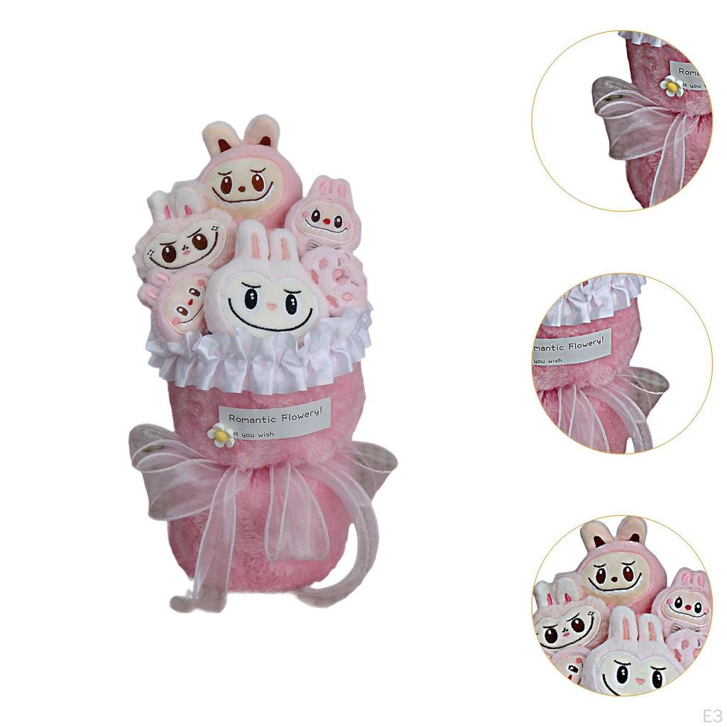 Plush Toy Doll Bouquet Cute Gift for Mother Day Anniversaries Festival Coffee