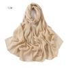 Women Big Size Plain Solid Cotton Rayon Crease Hijab Scarf Lady High Quality Wraps and Shawls Musulman Headband Islamic Turban