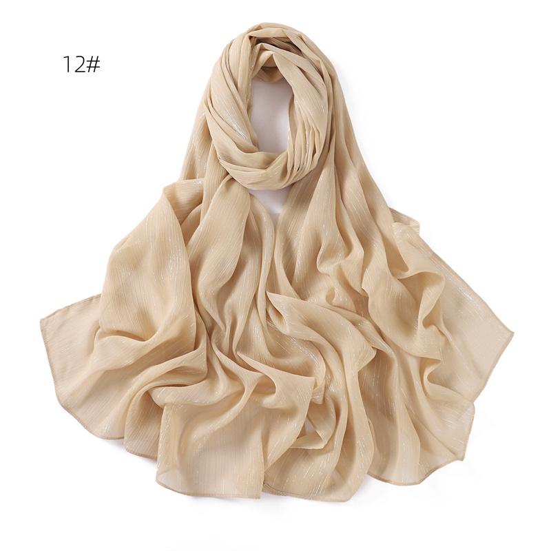 Women Big Size Plain Solid Cotton Rayon Crease Hijab Scarf Lady High Quality Wraps and Shawls Musulman Headband Islamic Turban