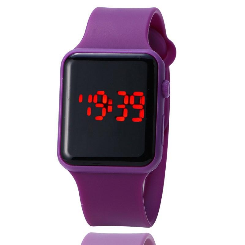 Korean Trendy ING Style Personalized LED Digital Watch, Internet-famous Square Mirror Student Sports Electronic Watch