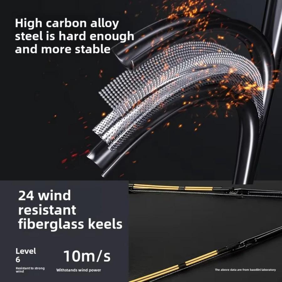 Windproof Large Umbrella Men, 106cm Large Solid color Automatic Umbrella Strong, 24 Ribs, Sun Rain Folding Umbrella Simple Style