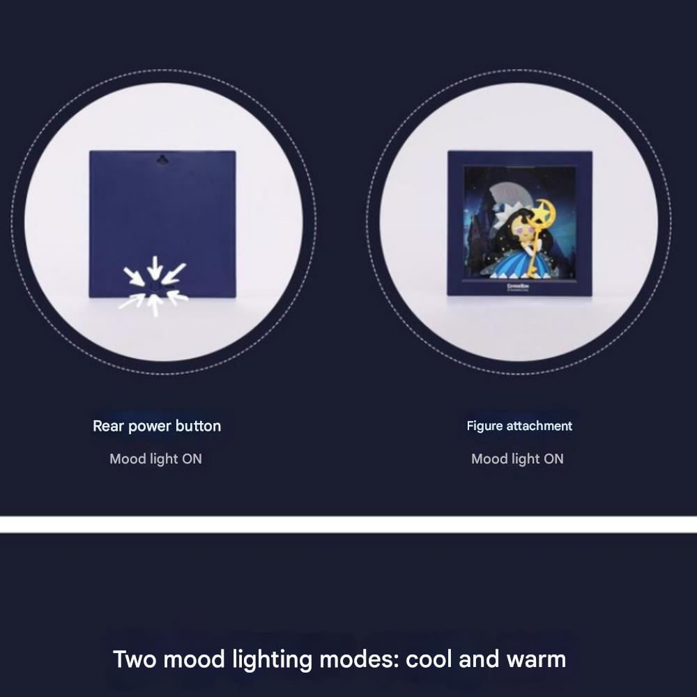 Cookie Run Mood Light Aurora Sleep Light Nursing Light Bedtime Light Rechargeable Children's Room Interior Housewarming Gift, Sea Fairy