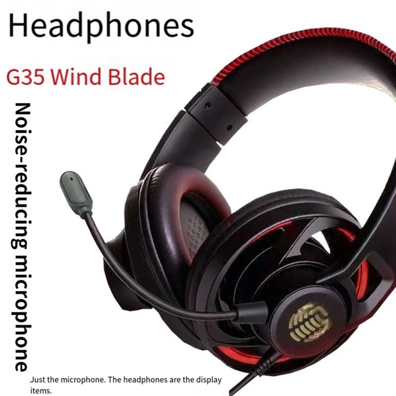 

ABNR For Edifier G35 Replacement 3.5Mm Microphone Over-Ear Wired Gaming Headset E-Sports Game Headphone Accessories Wind Blade чорний