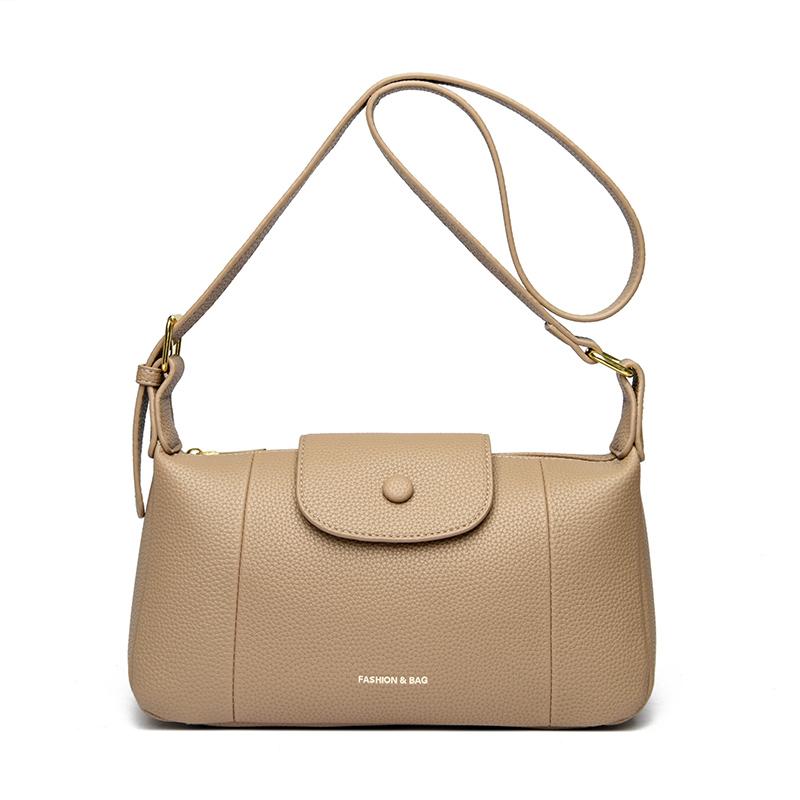 New Luxury High-capacity Ladies Shoulder Bag Solid Color PU Leather Fashion Niche Designer Casual Handbag Crossbody Bag For Girl