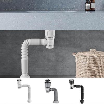 Flexible Drain Pipe Expandable Anti-Odor Drain Outlet Hose Adjustable Wash Basin Sink Drain Hose Sealing Anti-odor Drain Pipe