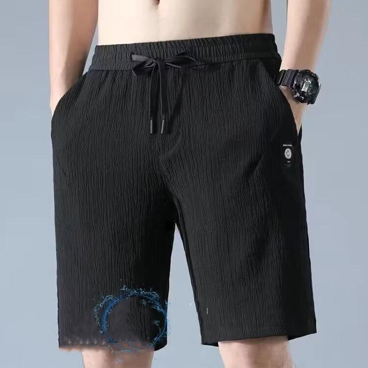 

Шелковые шорты мужские тонкие спортивные укороченные брюки свободные прямые штаны крутые дышащие новые модные тенденции повседневные 3XL
