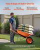 Wheelbarrow Cart One Wheel Garden Dump Cart 330 lbs Yard Utility Cart
