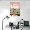 Travel to Paris Printed Poster Customized Wall Art Retro Vintage Metal Tin Signs for Room Bar Accessories Decoration Home House