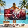 Custom Text Beach Towel, Soft Absorbent Swimming Multi-use TowelPoland Football