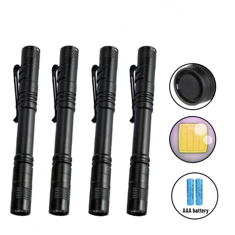 Mini LED Taschenlampe Taschenstiftleuchte Tragbar 1000 Lumen Wasserdichte Taschenlampe mit AAA-Batterie für Medizinische Outdoor-Notlampe