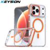 KEYSION HD Transparent Magnetic Case for MagSafe for iPhone 17 Pro Max Wireless Charging Shockproof Phone Cover for iPhone17 Air